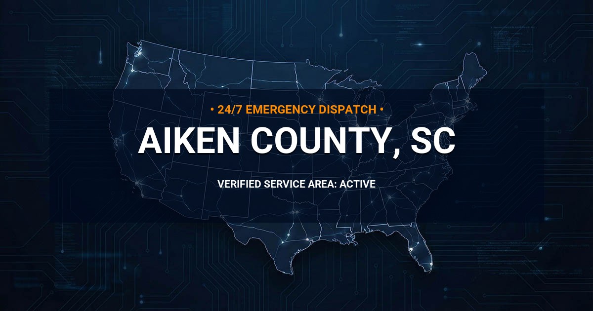 Emergency Plumbing Dispatch Map for Aiken County Plumbing Logistics