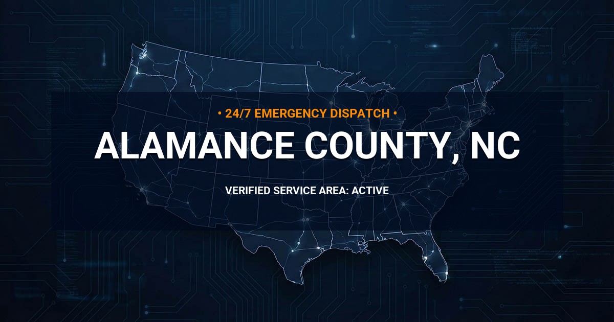 Emergency Plumbing Dispatch Map for Alamance County Plumbing Logistics