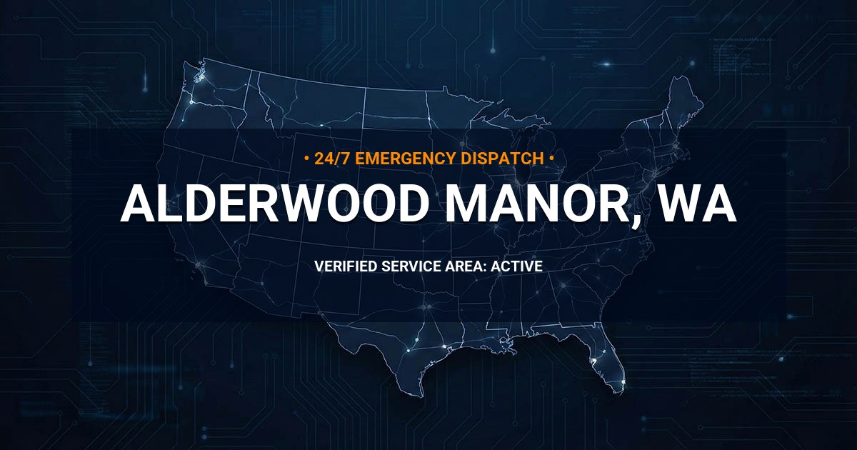 Emergency Plumbing Dispatch Map for Plumbing Services: Alderwood Manor, WA