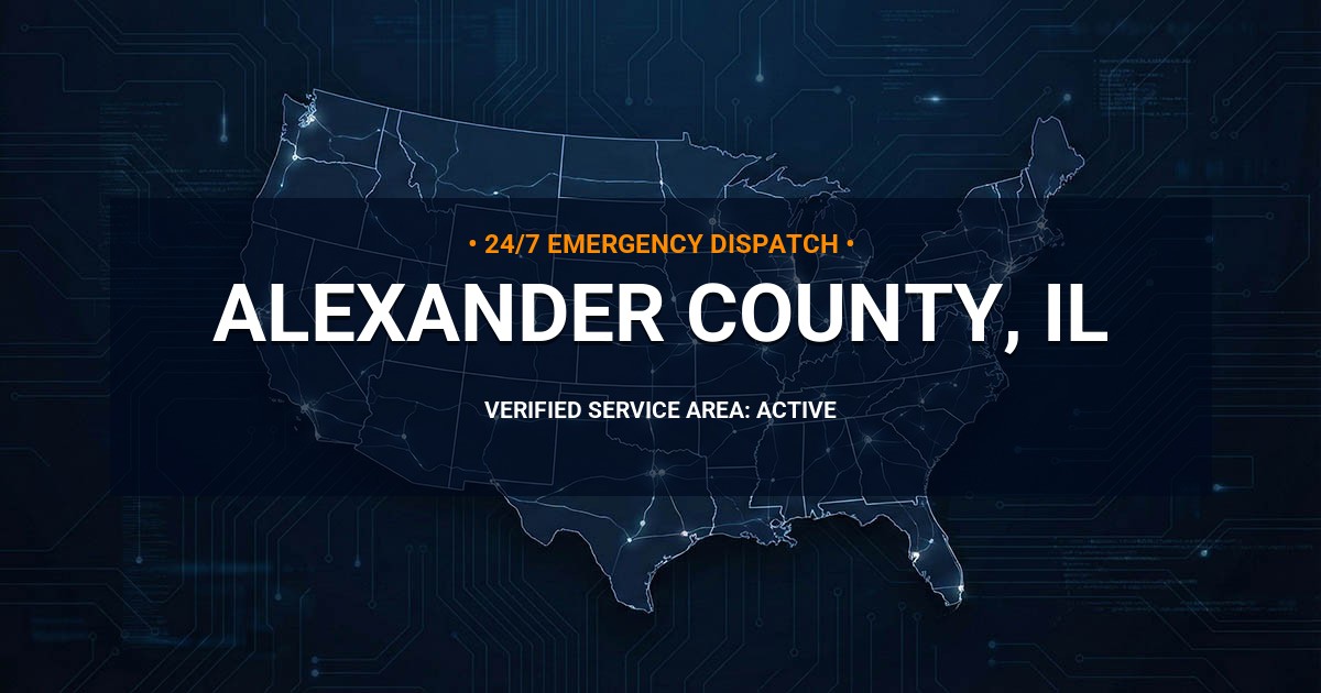 Emergency Plumbing Dispatch Map for Alexander County Plumbing Logistics