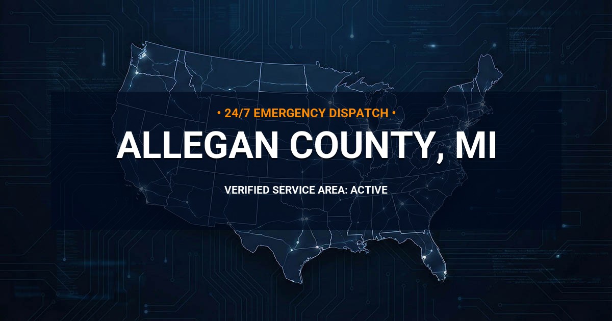 Emergency Plumbing Dispatch Map for Allegan County Plumbing Logistics