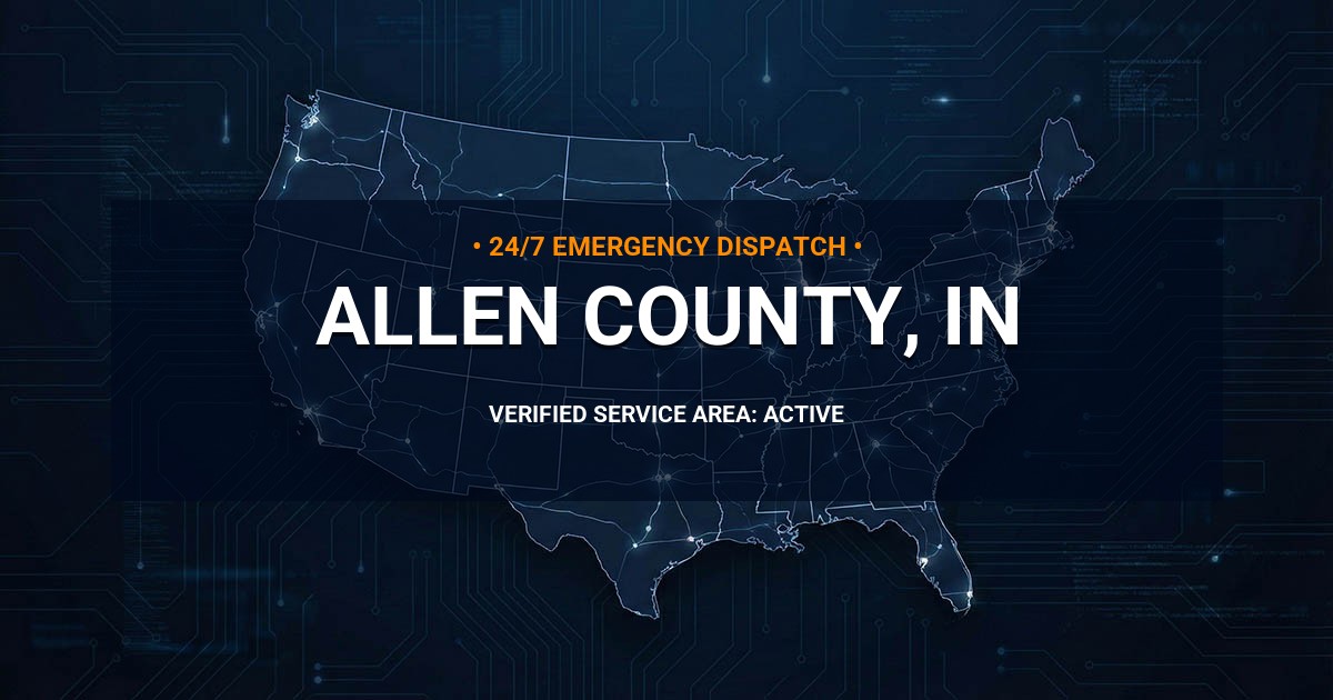 Emergency Plumbing Dispatch Map for Allen County Plumbing Logistics