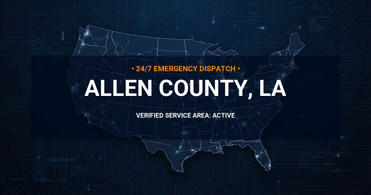 Emergency Plumbing Dispatch Map for Allen County Plumbing Logistics