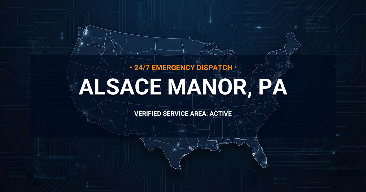 Emergency Plumbing Dispatch Map for Plumbing Services: Alsace Manor, PA
