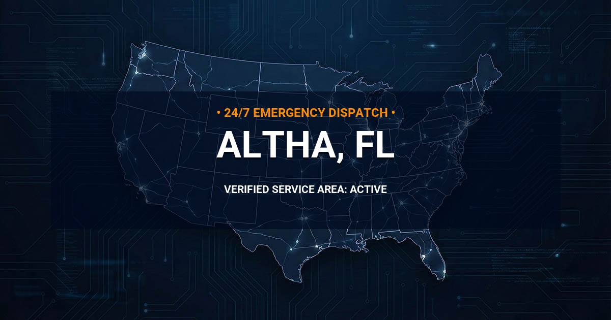 Emergency Plumbing Dispatch Map for Plumbing Services: Altha, FL