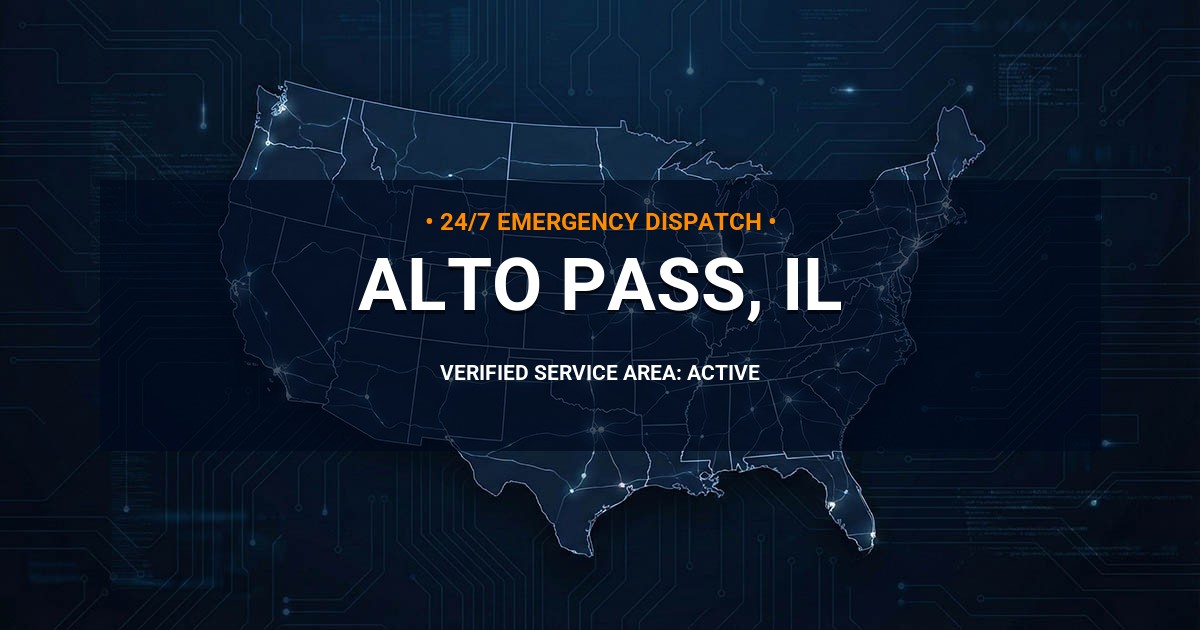 Emergency Plumbing Dispatch Map for Plumbing Services: Alto Pass, IL