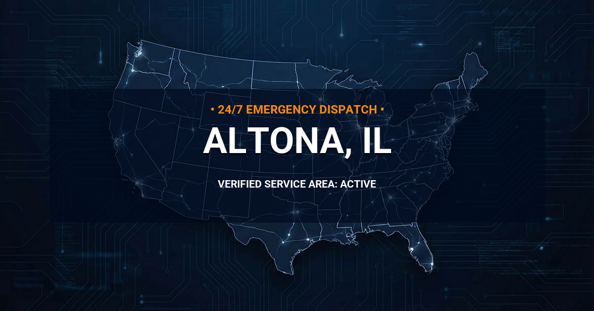 Emergency Plumbing Dispatch Map for Plumbing Services: Altona, IL