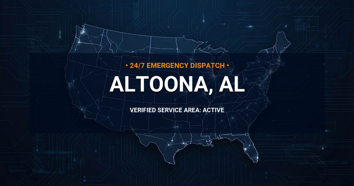 Emergency Plumbing Dispatch Map for Plumbing Services: Altoona, AL