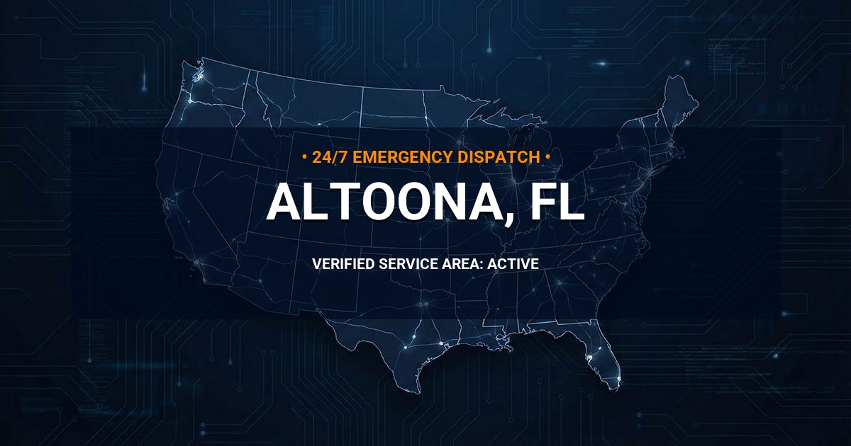 Emergency Plumbing Dispatch Map for Plumbing Services: Altoona, FL