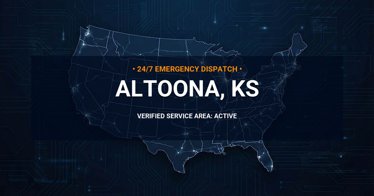 Emergency Plumbing Dispatch Map for Plumbing Services: Altoona, KS