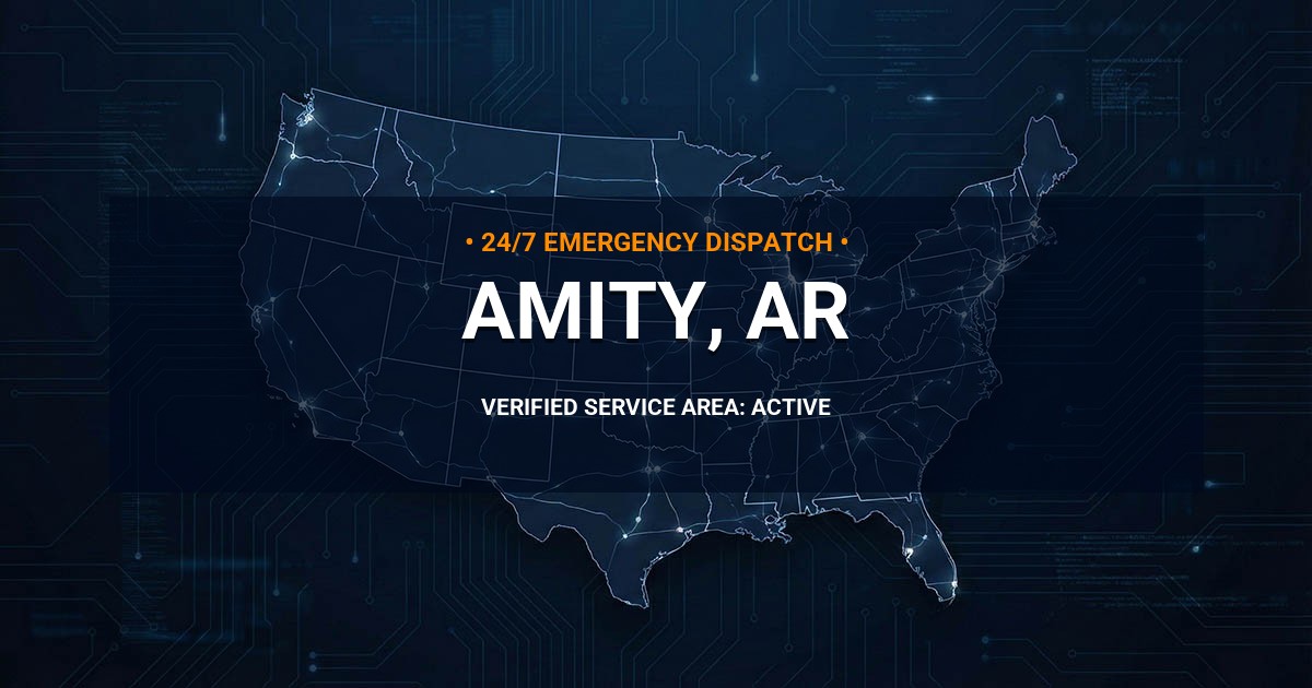 Emergency Plumbing Dispatch Map for Plumbing Services: Amity, AR