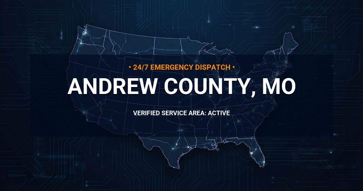 Emergency Plumbing Dispatch Map for Andrew County Plumbing Logistics