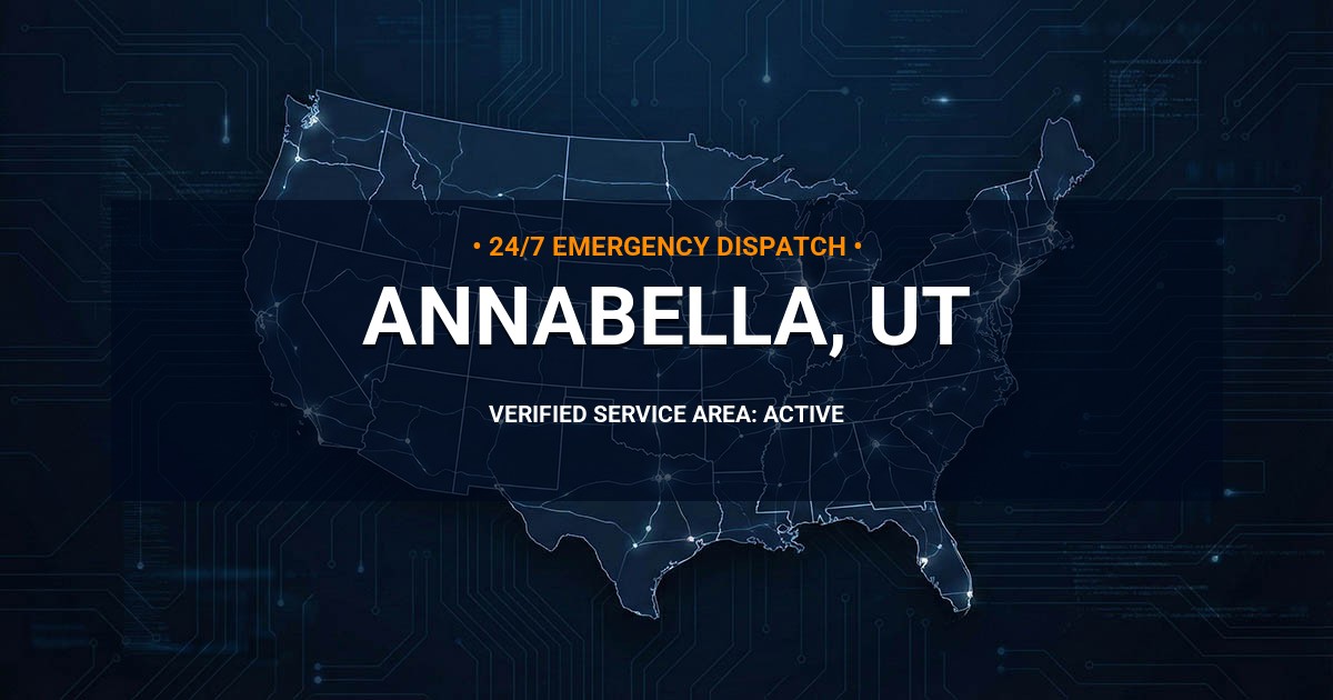 Emergency Plumbing Dispatch Map for Plumbing Services: Annabella, UT