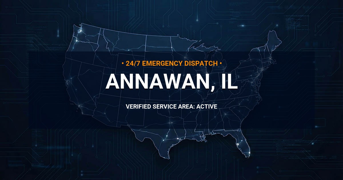 Emergency Plumbing Dispatch Map for Plumbing Services: Annawan, IL