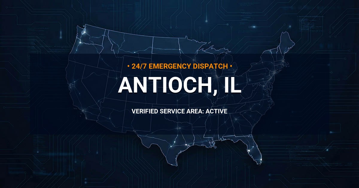 Emergency Plumbing Dispatch Map for Plumbing Services: Antioch, IL