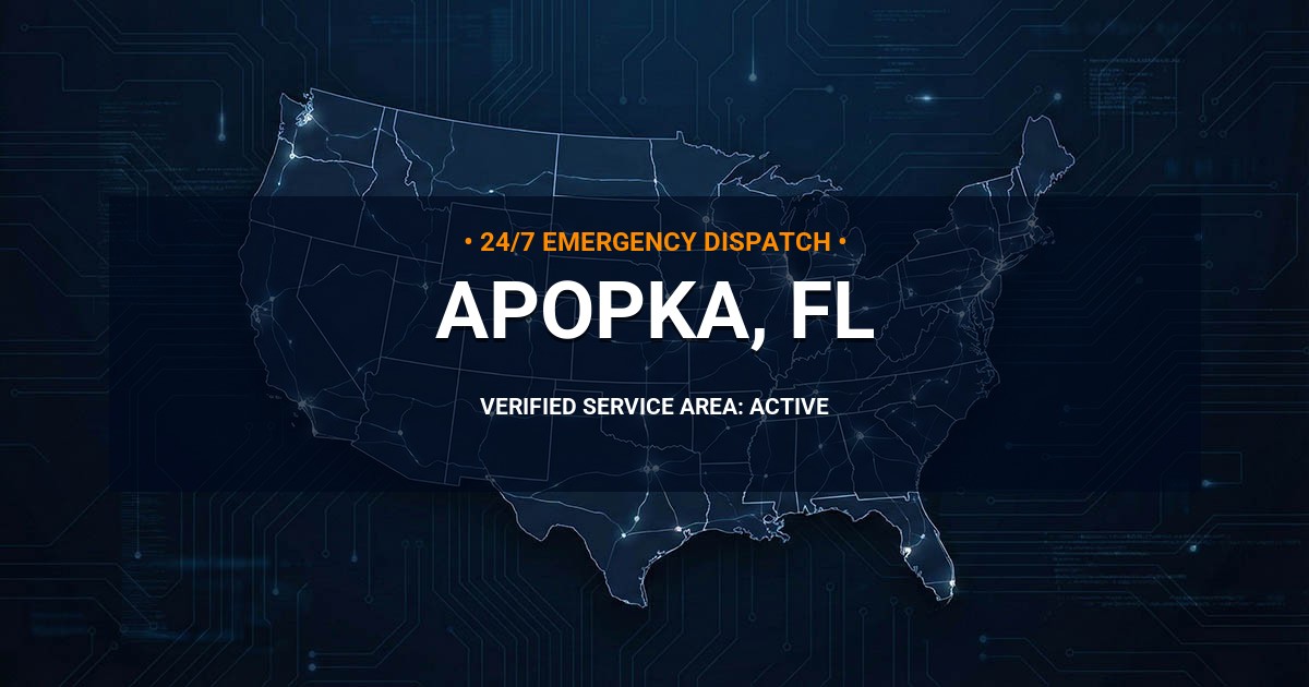 Emergency Plumbing Dispatch Map for Plumbing Services: Apopka, FL