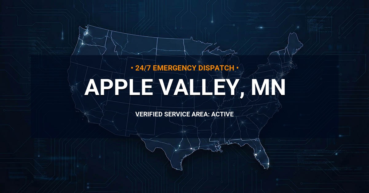 Emergency Plumbing Dispatch Map for Plumbing Services: Apple Valley, MN