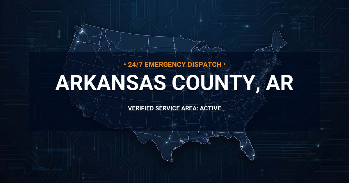 Emergency Plumbing Dispatch Map for Arkansas County Plumbing Logistics