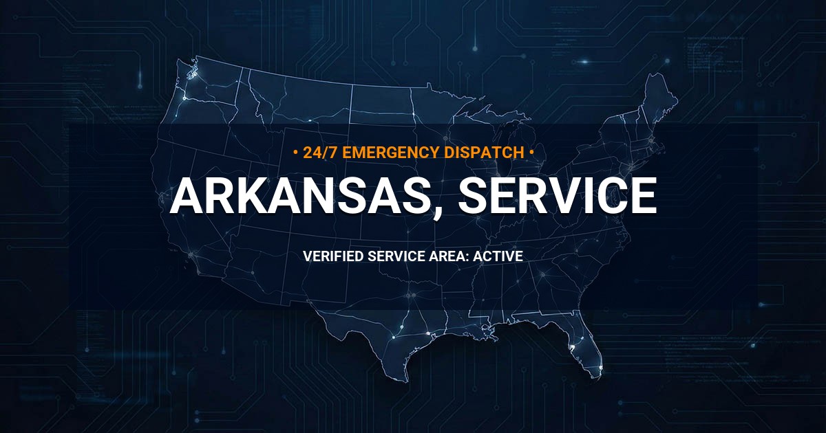 Emergency Plumbing Dispatch Map for Arkansas Plumbing Administration