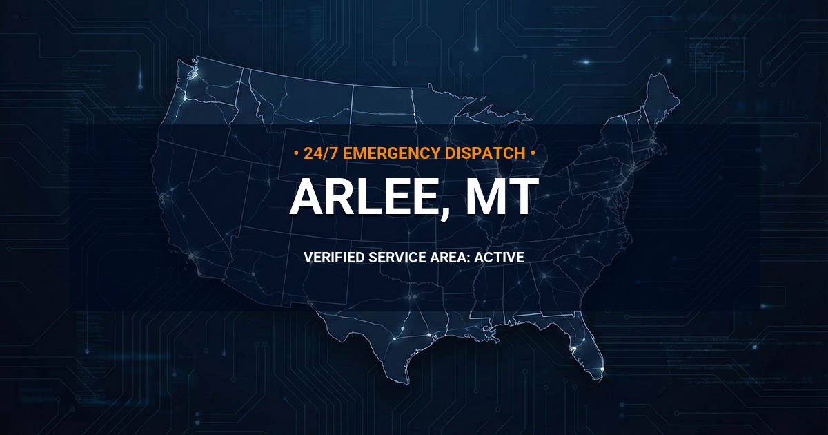 Emergency Plumbing Dispatch Map for Plumbing Services: Arlee, MT