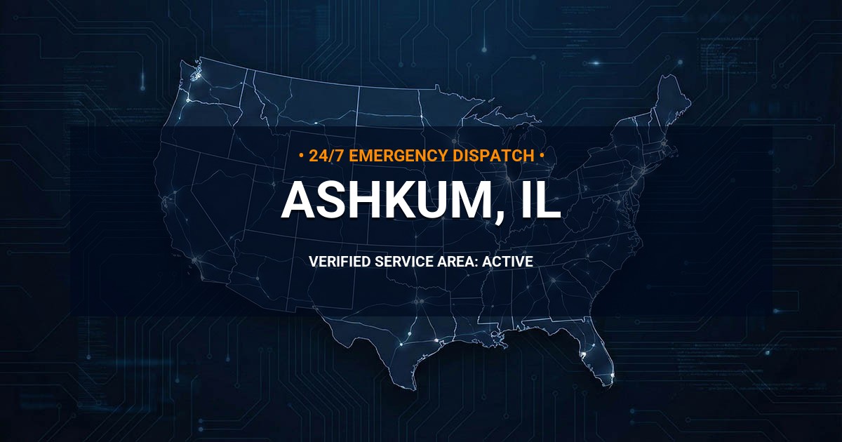 Emergency Plumbing Dispatch Map for Plumbing Services: Ashkum, IL