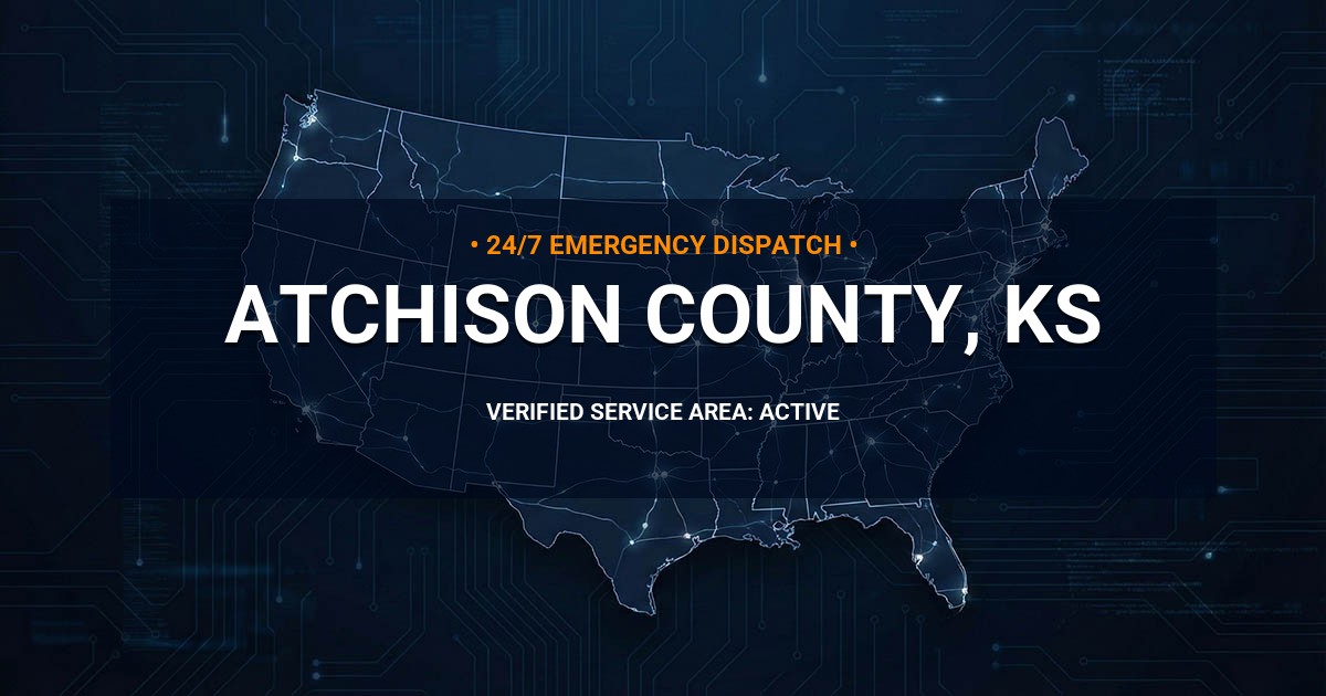 Emergency Plumbing Dispatch Map for Atchison County Plumbing Logistics