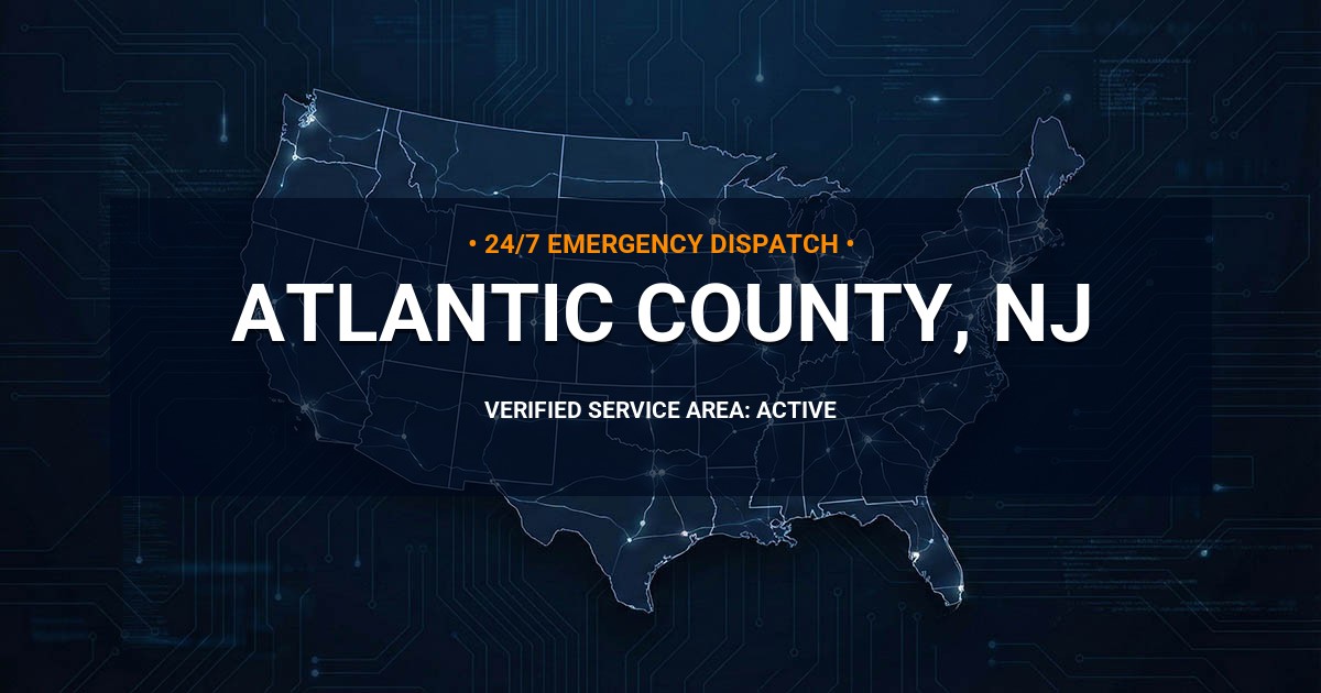 Emergency Plumbing Dispatch Map for Atlantic County Plumbing Logistics