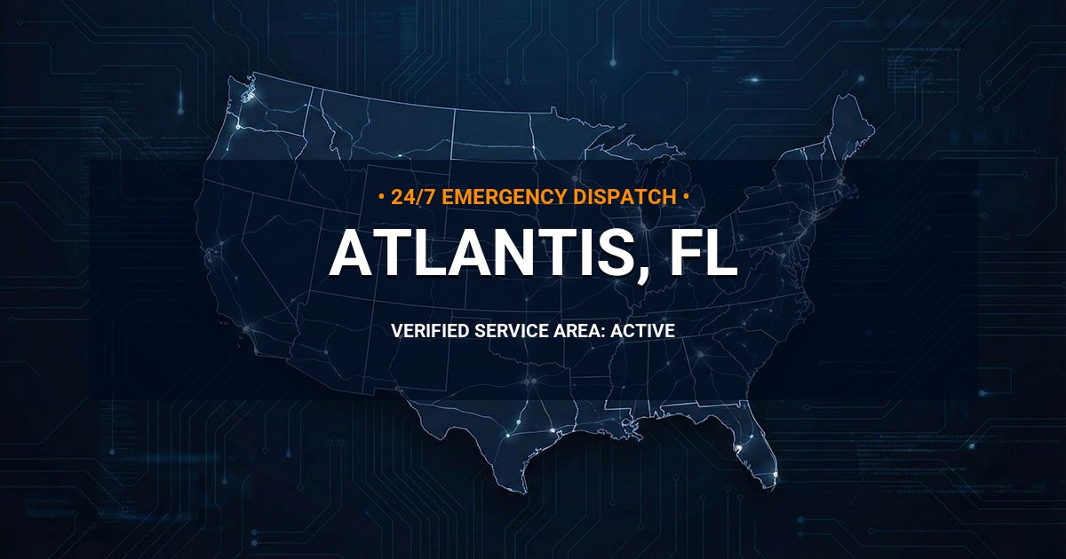 Emergency Plumbing Dispatch Map for Plumbing Services: Atlantis, FL