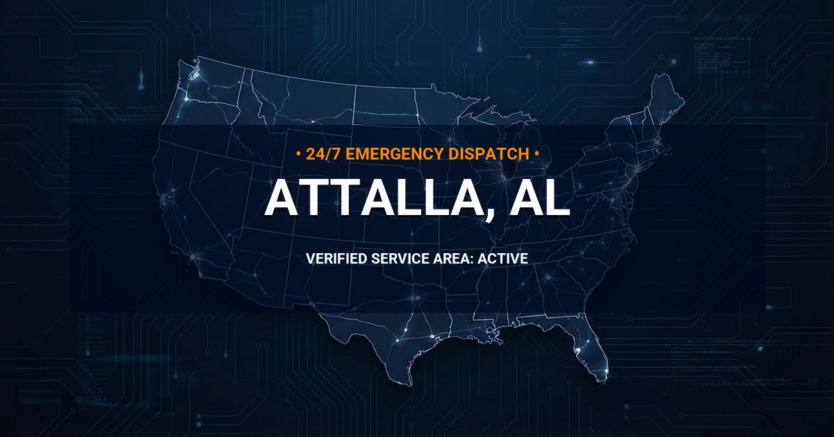 Emergency Plumbing Dispatch Map for Plumbing Services: Attalla, AL
