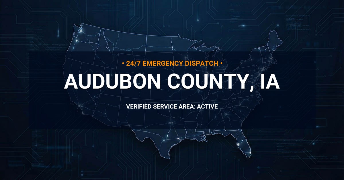 Emergency Plumbing Dispatch Map for Audubon County Plumbing Logistics