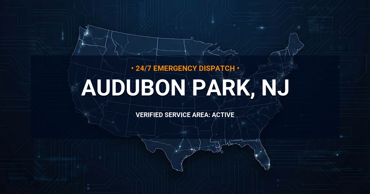 Emergency Plumbing Dispatch Map for Plumbing Services: Audubon Park, NJ