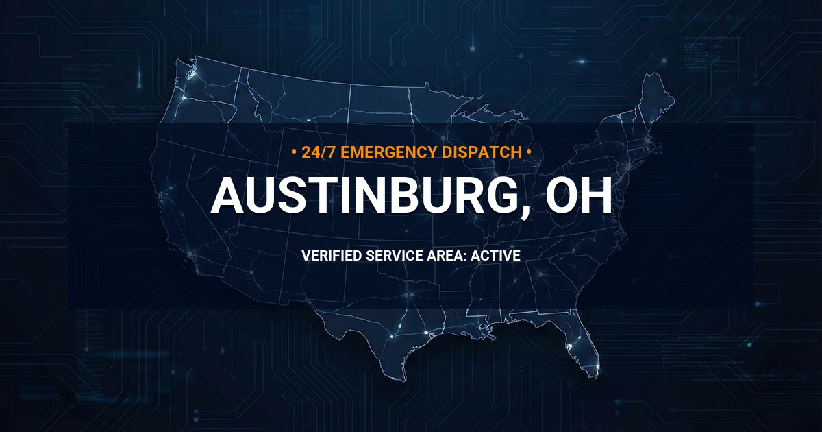 Emergency Plumbing Dispatch Map for Plumbing Services: Austinburg, OH