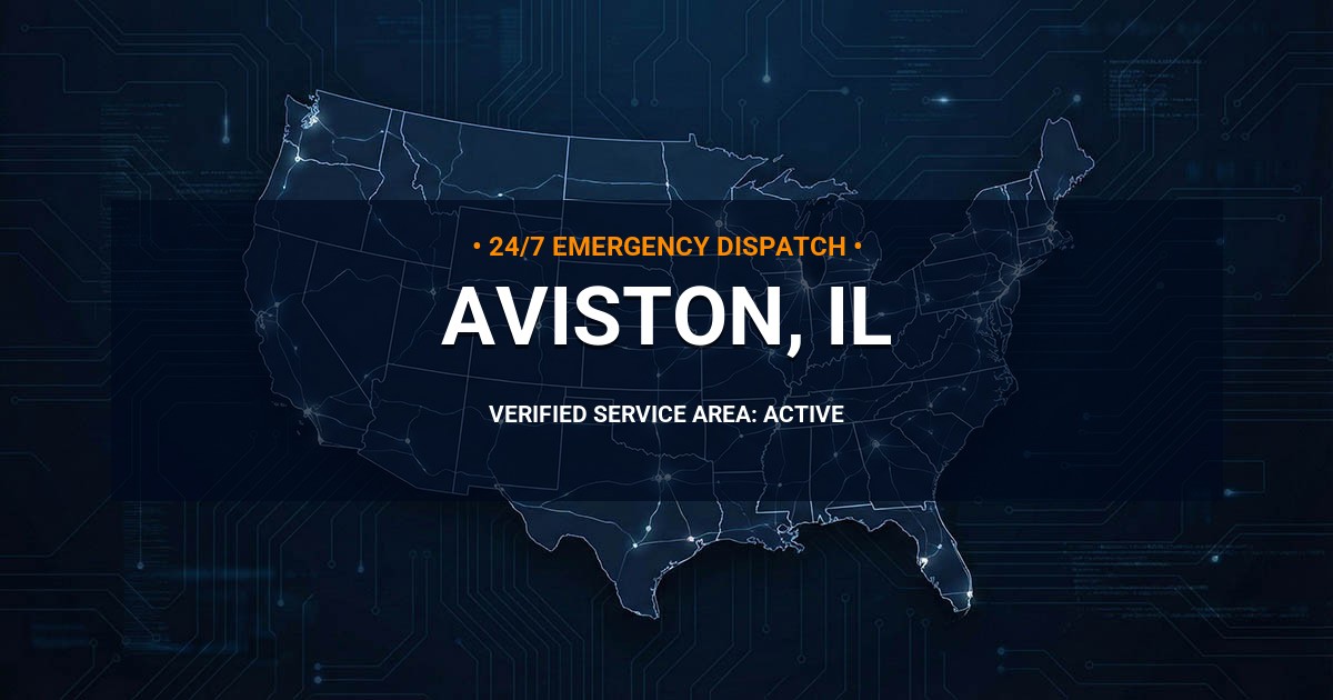 Emergency Plumbing Dispatch Map for Plumbing Services: Aviston, IL