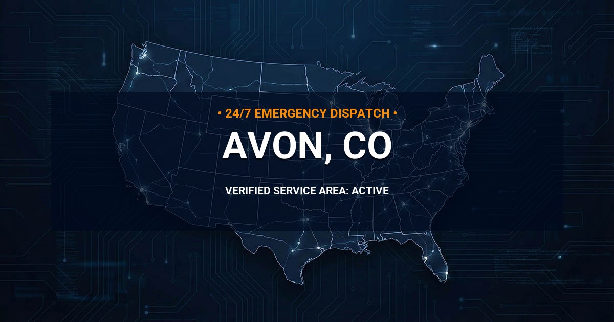 Emergency Plumbing Dispatch Map for Plumbing Services: Avon, CO
