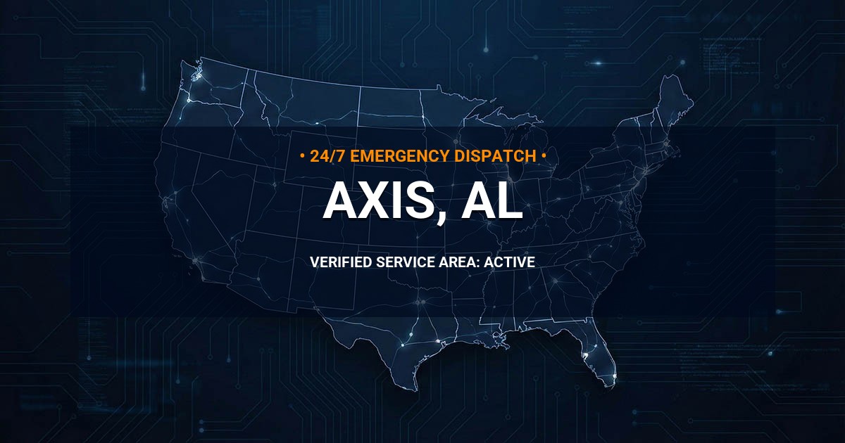 Emergency Plumbing Dispatch Map for Plumbing Services: Axis, AL