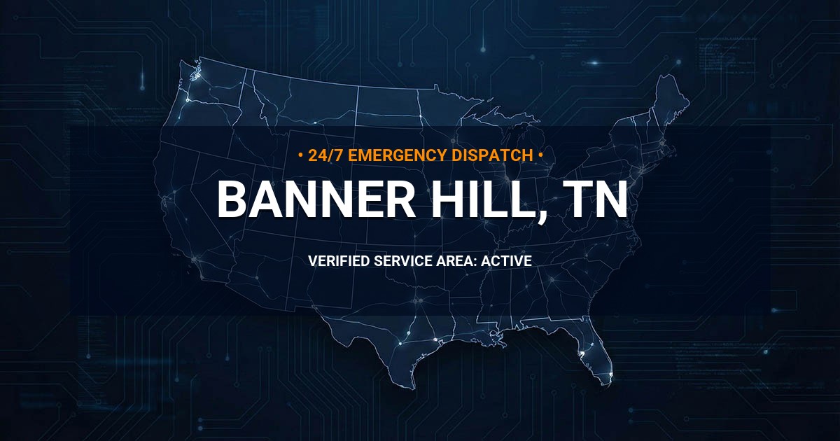 Emergency Plumbing Dispatch Map for Plumbing Services: Banner Hill, TN