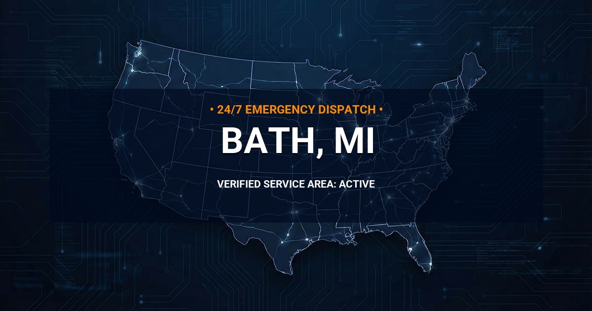 Emergency Plumbing Dispatch Map for Plumbing Services: Bath, MI