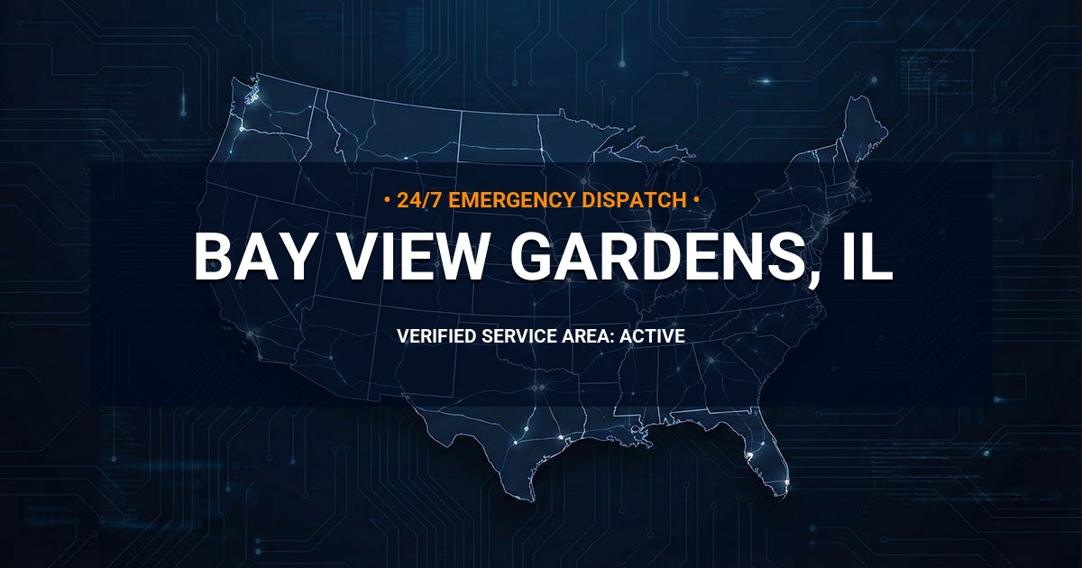 Emergency Plumbing Dispatch Map for Plumbing Services: Bay View Gardens, IL