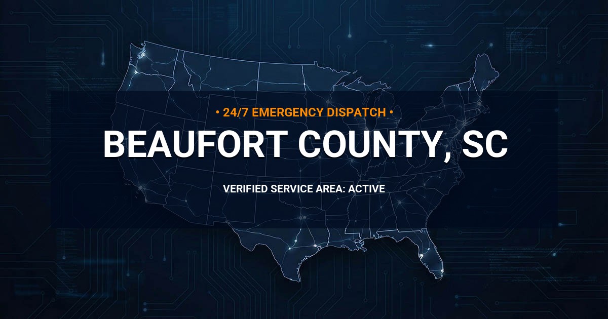 Emergency Plumbing Dispatch Map for Beaufort County Plumbing Logistics