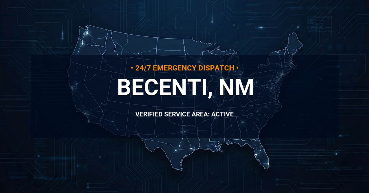 Emergency Plumbing Dispatch Map for Plumbing Services: Becenti, NM
