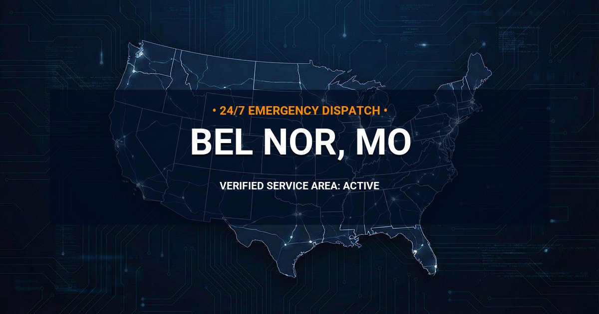 Emergency Plumbing Dispatch Map for Plumbing Services: Bel-Nor, MO