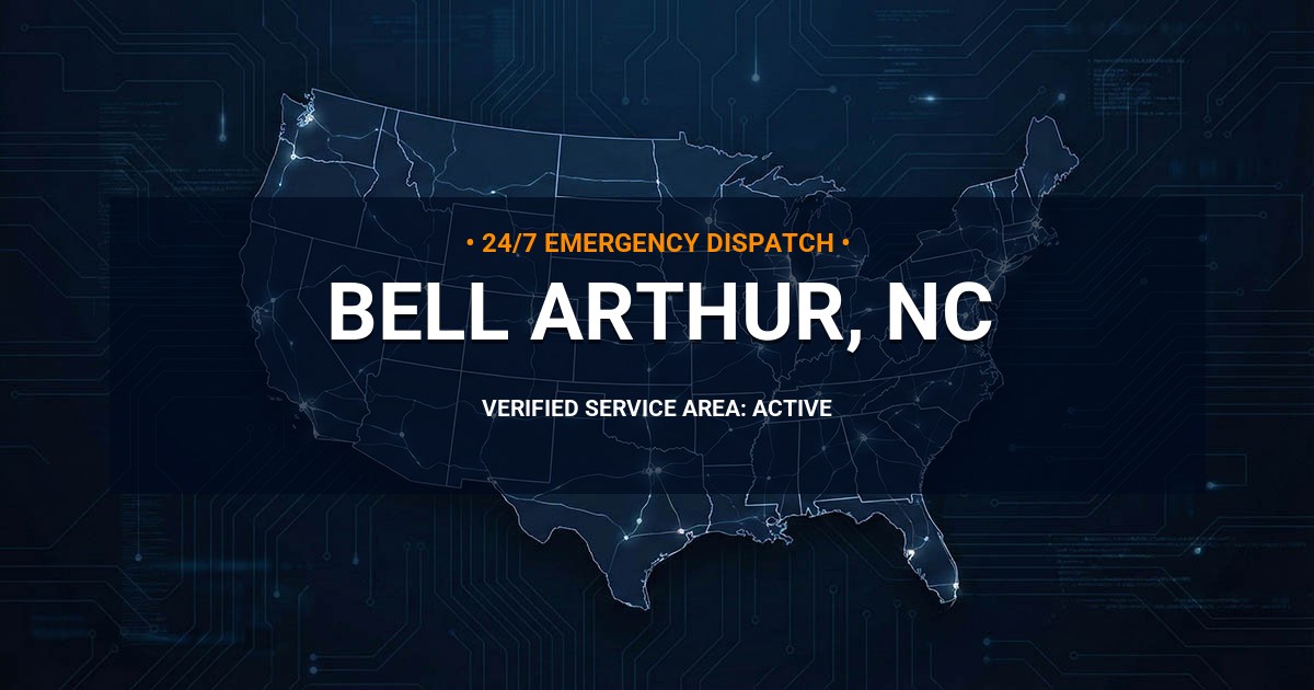 Emergency Plumbing Dispatch Map for Plumbing Services: Bell Arthur, NC