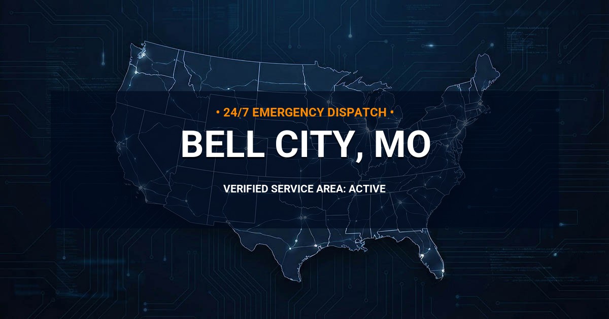 Emergency Plumbing Dispatch Map for Plumbing Services: Bell City, MO