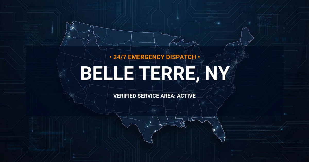 Emergency Plumbing Dispatch Map for Plumbing Services: Belle Terre, NY
