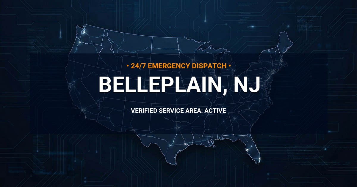 Emergency Plumbing Dispatch Map for Plumbing Services: Belleplain, NJ