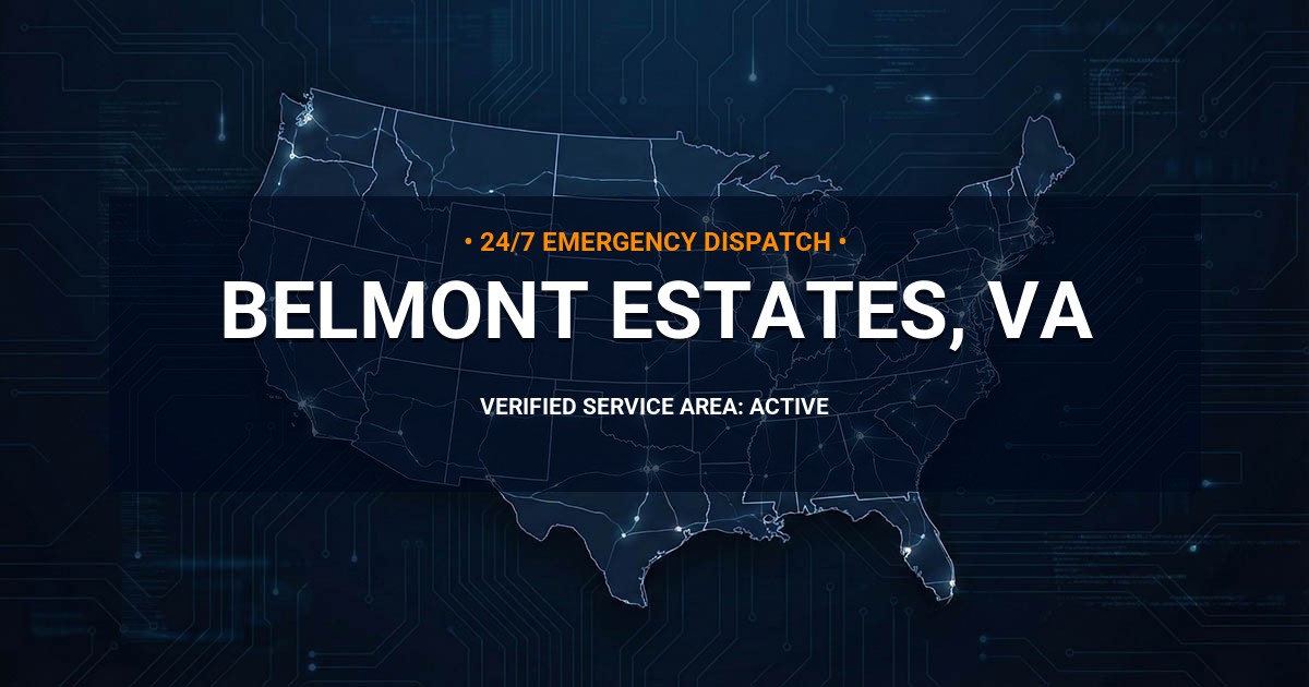 Emergency Plumbing Dispatch Map for Plumbing Services: Belmont Estates, VA