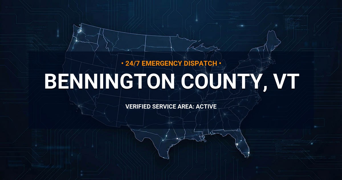 Emergency Plumbing Dispatch Map for Bennington County Plumbing Logistics