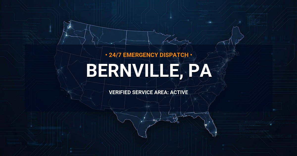 Emergency Plumbing Dispatch Map for Plumbing Services: Bernville, PA