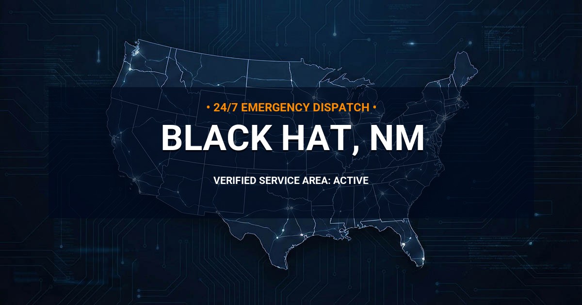 Emergency Plumbing Dispatch Map for Plumbing Services: Black Hat, NM