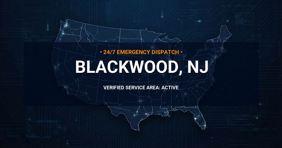 Emergency Plumbing Dispatch Map for Plumbing Services: Blackwood, NJ